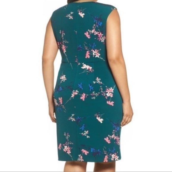 ELIZA J Cap Sleeve sheath floral Dress plus size  22W - Picture 2 of 4